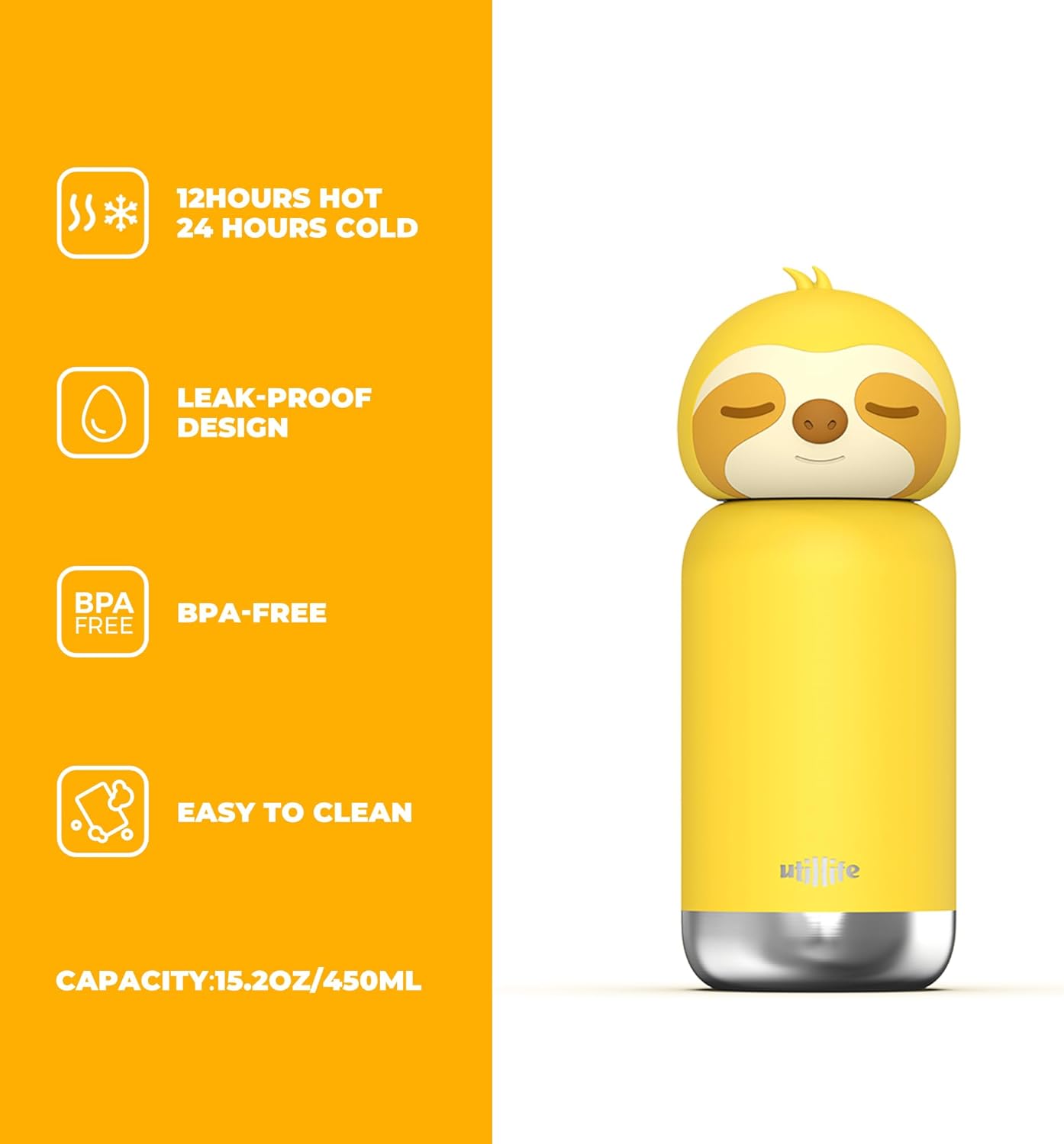 Juego Cuencos Acero Inox Botella Aislada Perezoso
