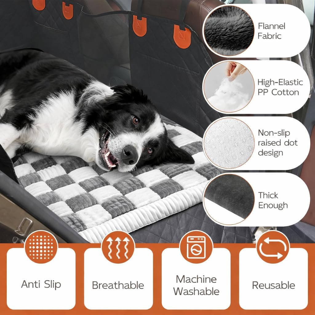 Cama perro asiento trasero auto antideslizante duradera