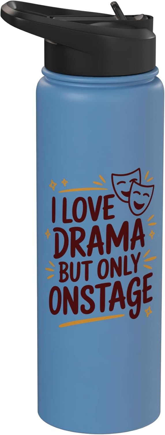 Botella agua acero inox aislada para teatro