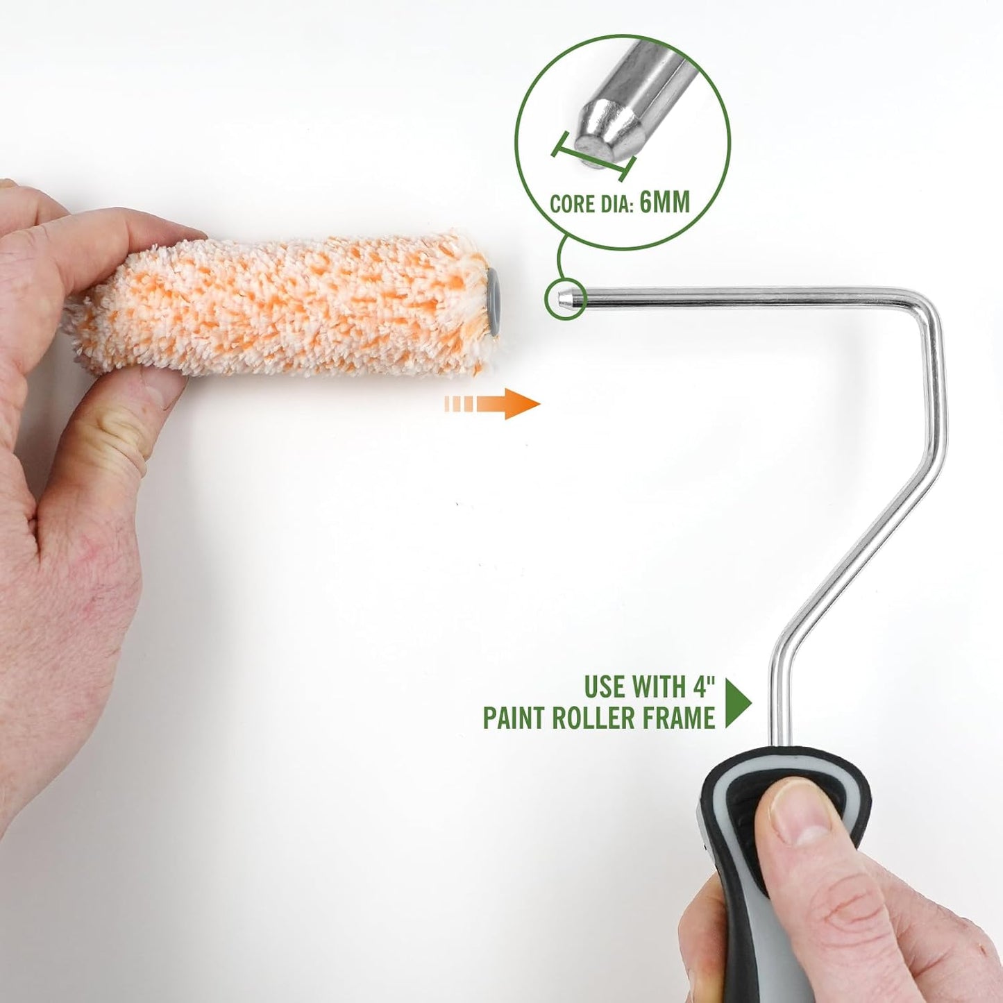 Fundas rodillo 4pulg microfibra paq 10