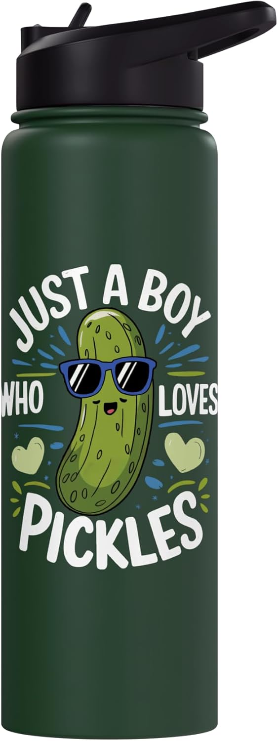 Botella de agua acero inoxidable para niño con encurtidos