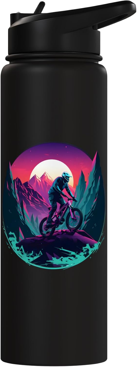 Botella de agua aislada vaporwave acero inoxidable