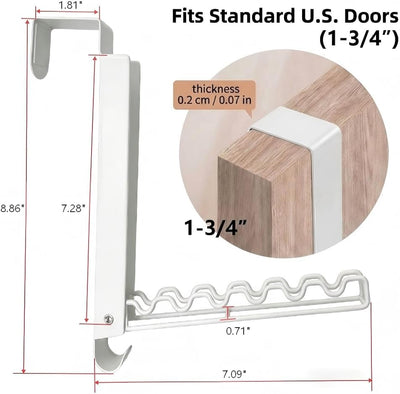 Estante secado plegable sobre puerta portátil blanco