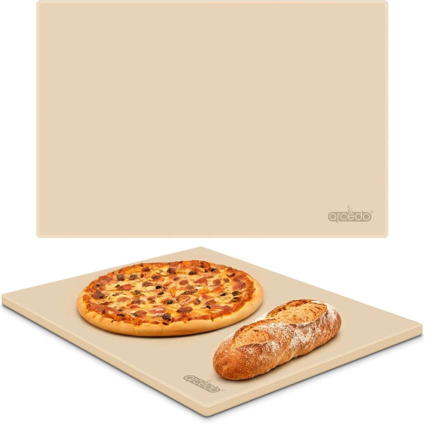 Piedra pizza parrilla 20x13.5pulg rectangular térmica resistente