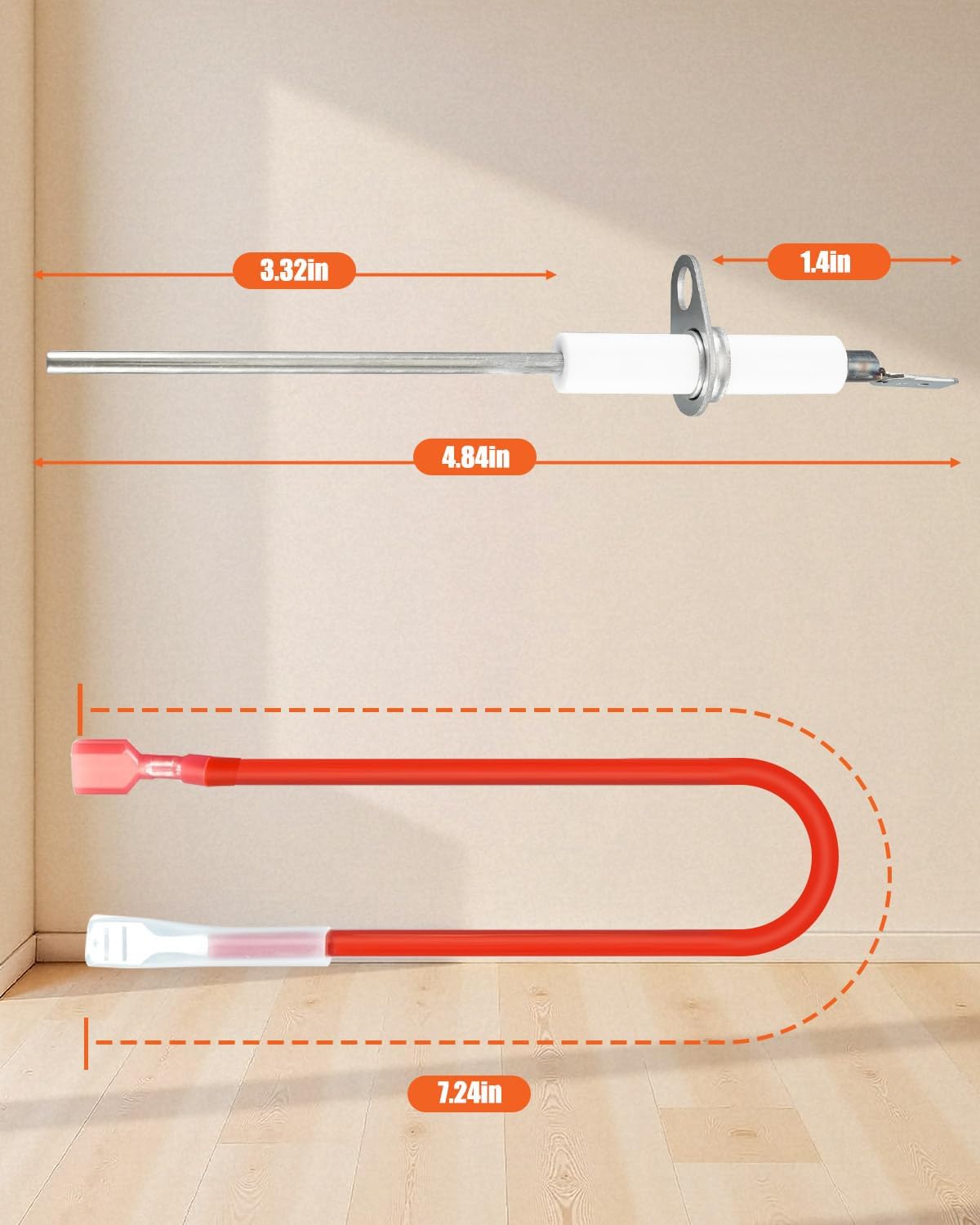 Barra sensor llama horno comp Intertherm Nordyne Miller set 2
