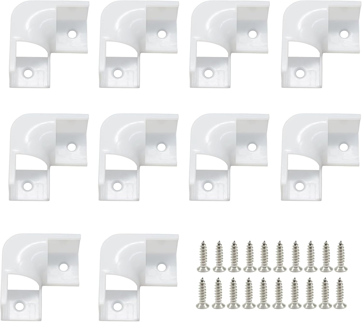 Kit 10 Conectores LED Plástico 90 Grados para Tiras Luces