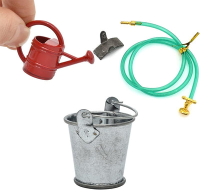 Accesorios casa muñecas 1:12 regadera manguera jardín