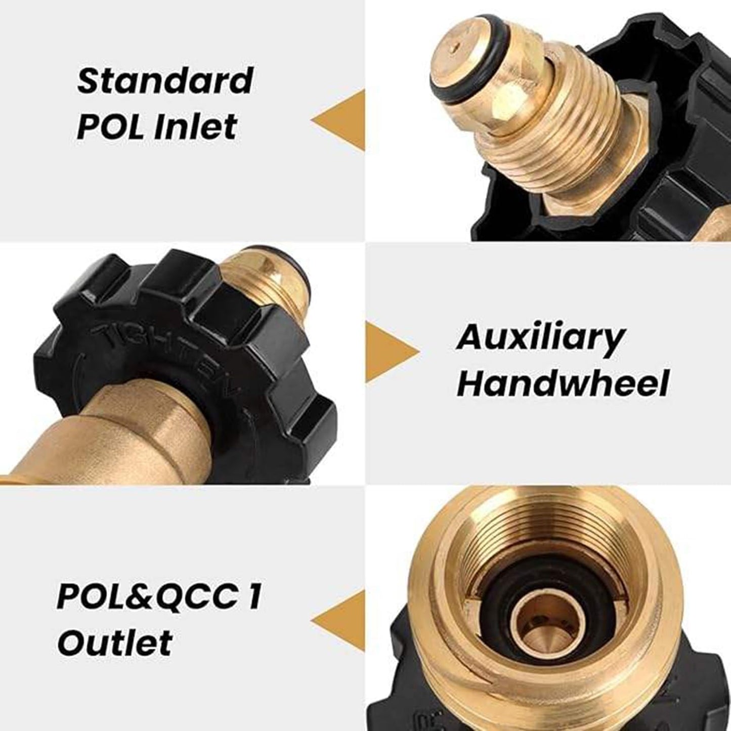 Adaptador tanque propano POL a QCC1 100lb