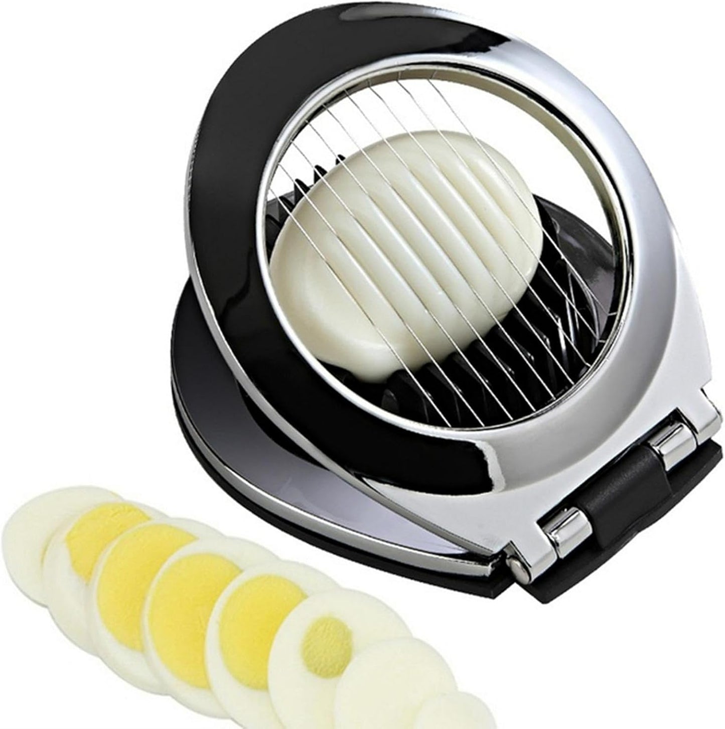 Cortador huevos acero inox 3 estilos corte manual cocina