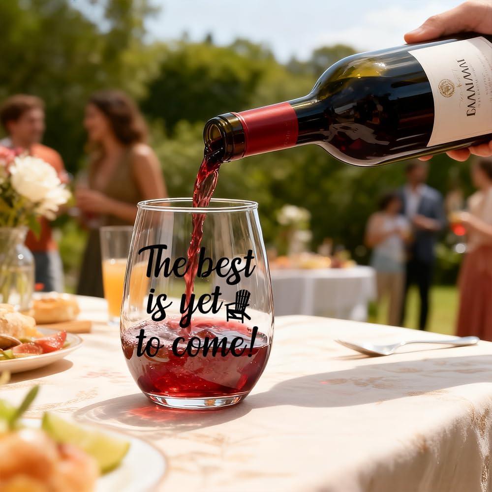 Copa vino sin tallo «The Best Is Yet To Come» para mujer