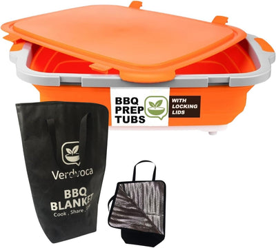 Tina plegable barbacoa 30L con manta carne 21pulg set 2