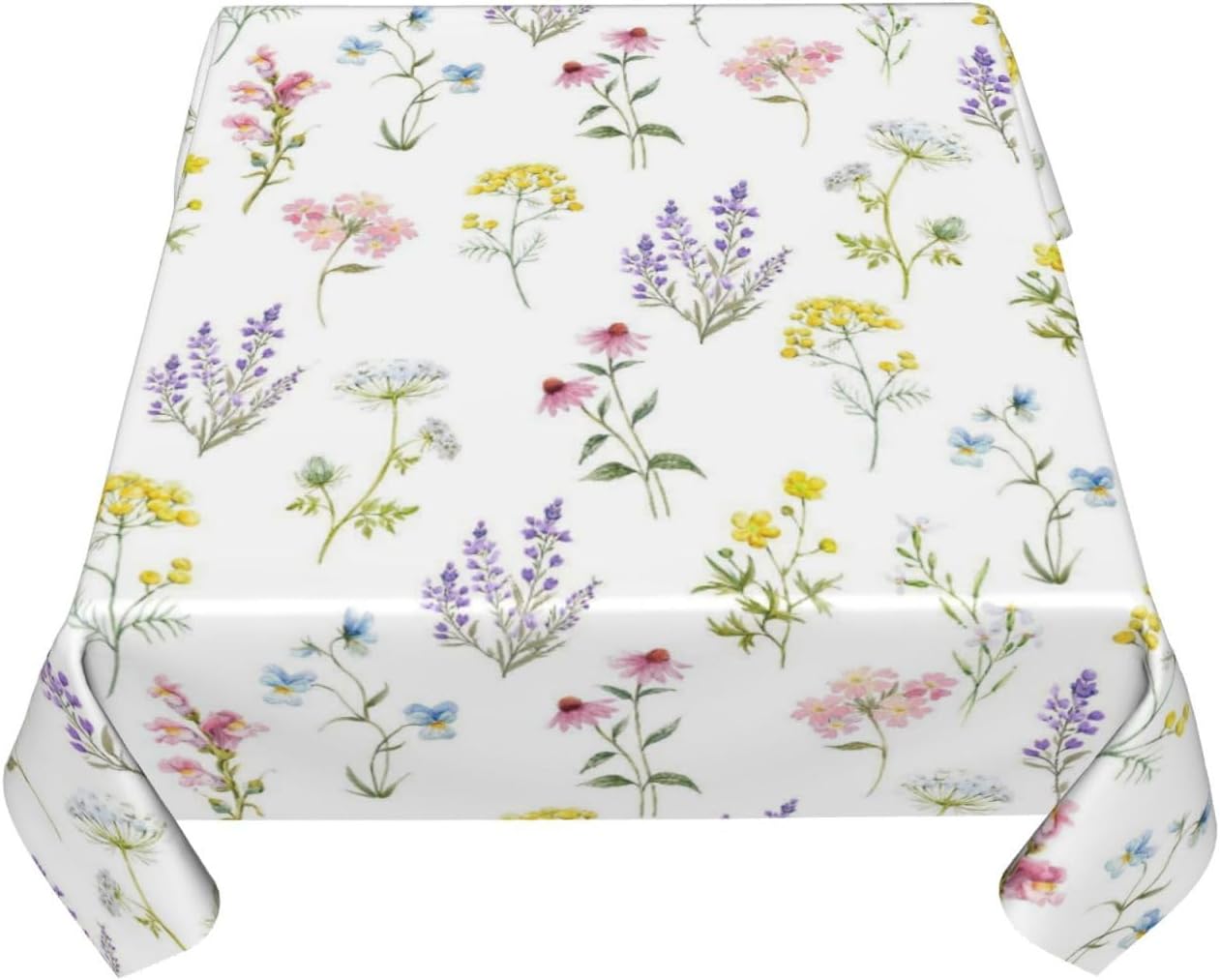 Mantel cuadrado floral de primavera 60 x 60 pulgadas tela poliéster
