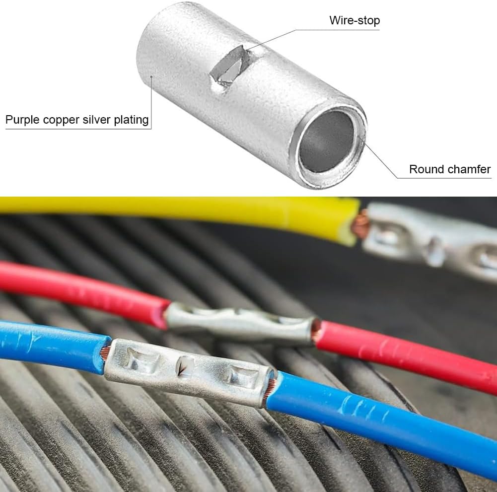 Kit conectores a tope sin aislamiento para cable AWG24-8
