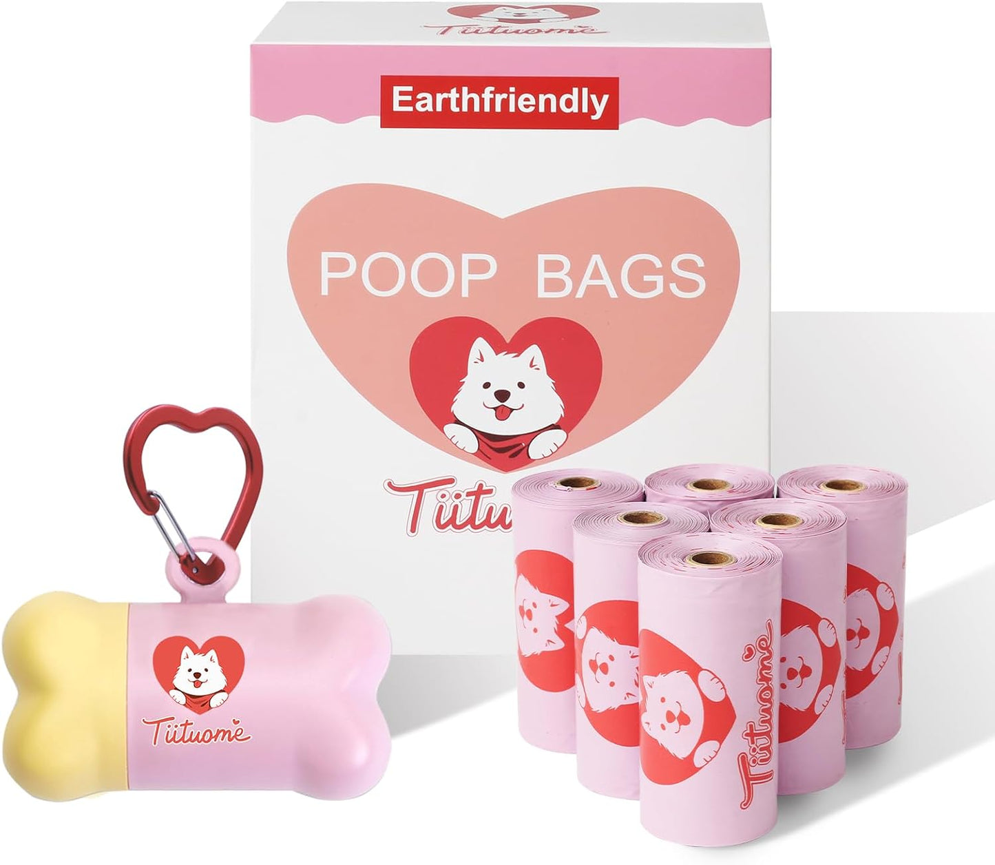 Bolsas extragruesas excrementos mascotas 105 pzas soporte