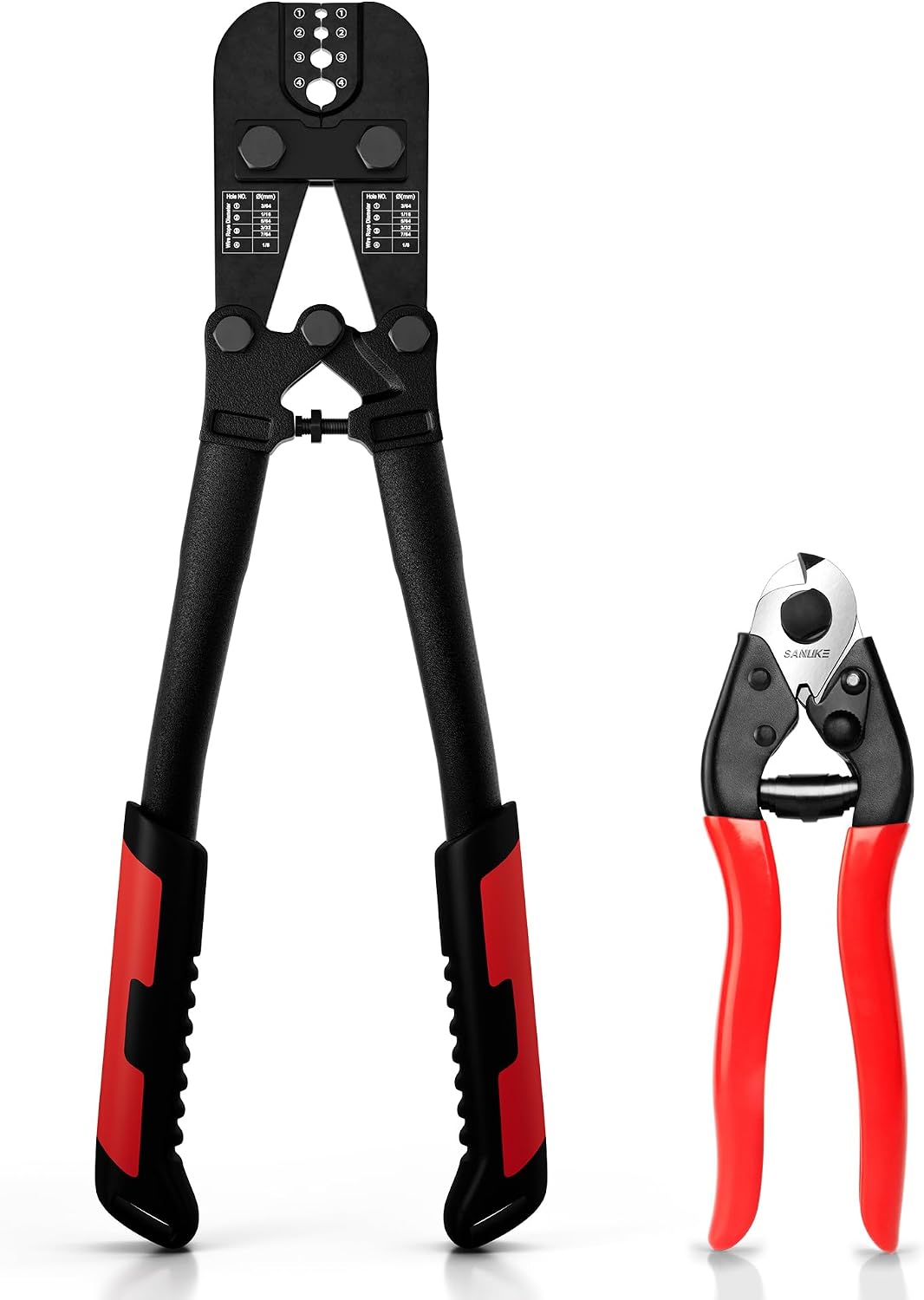 Kit herramientas crimpadora alambre cortador cable acero