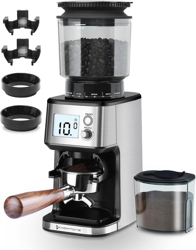 Molinillo Espresso Eléctrico 51 Ajustes Antiestático Bajo Ruido