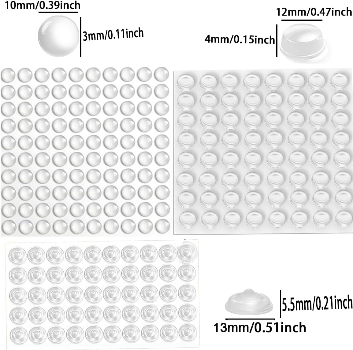 Parachoques silicona 214 adhesivos transparentes para puerta cocina
