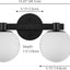 Aplique pared Art Deco 2 luces LED metal negro 15.25pulg