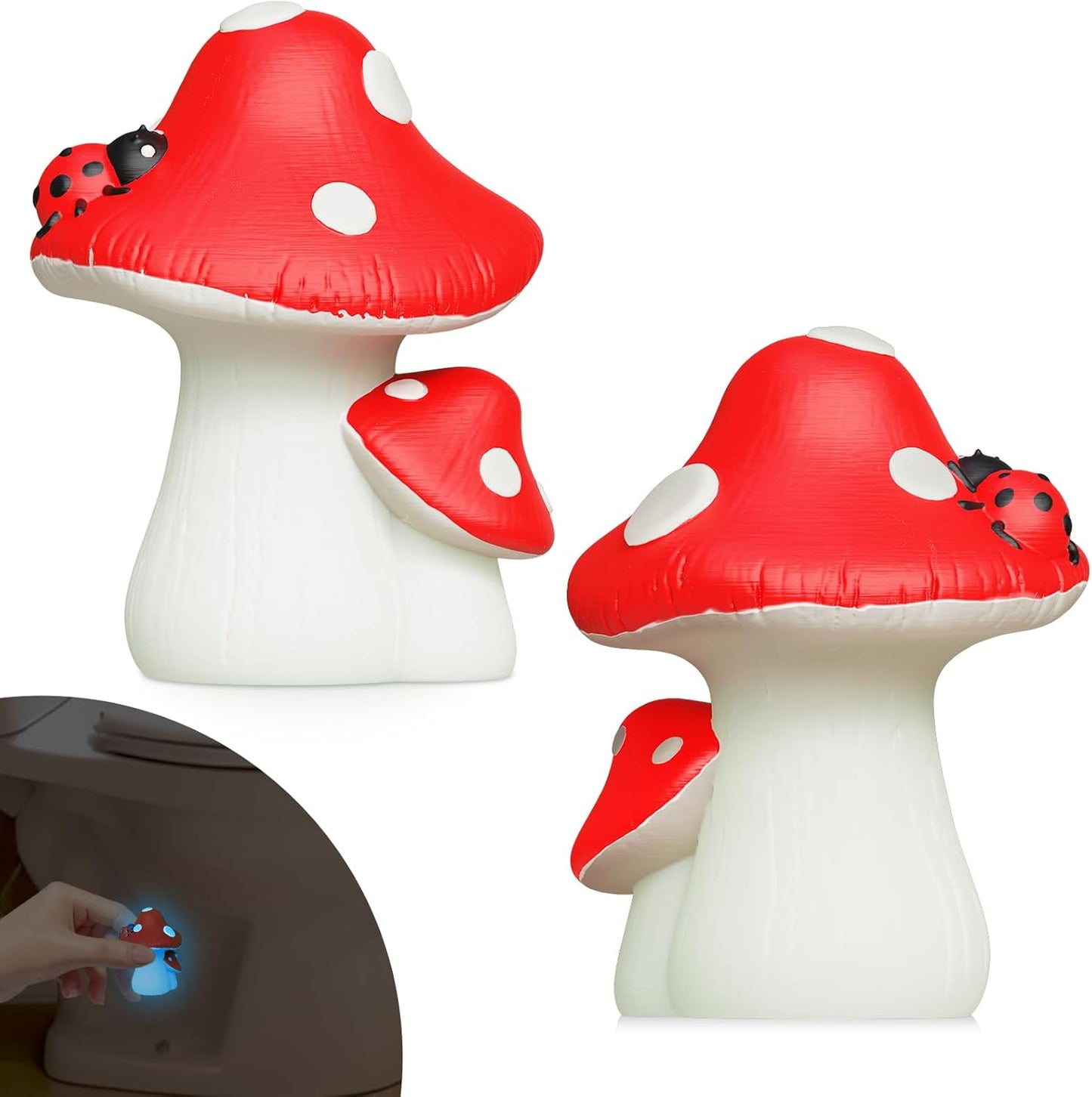 Cubiertas decorativas para pernos inodoro brillan en oscuridad