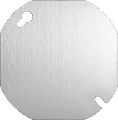 4 Pzas Placas Octagonales Caja Eléctrica Metal Galvanizado