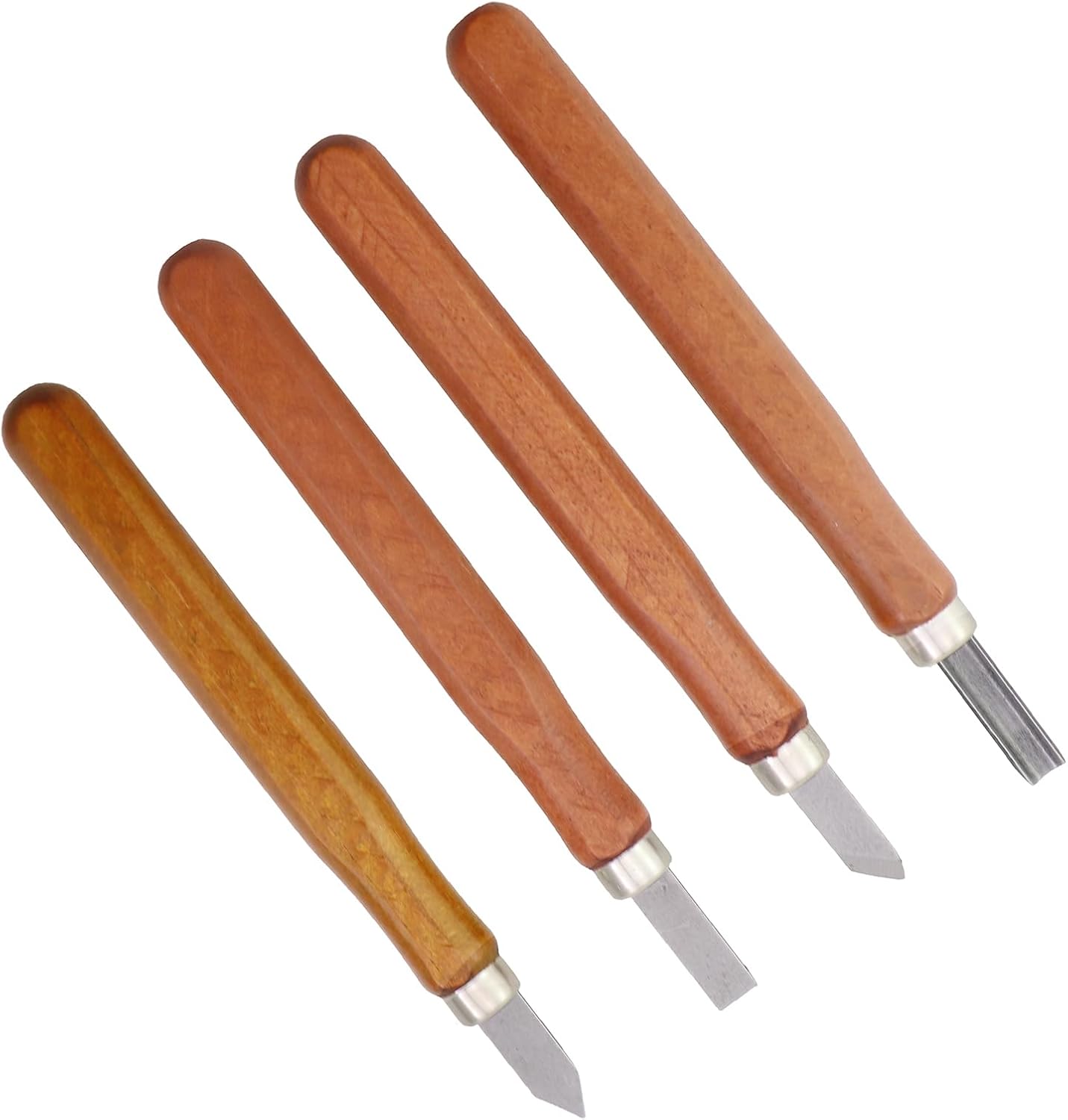 4 Pzas Cuchillo Carpintería Acero Alto Carbono Doble Bisel