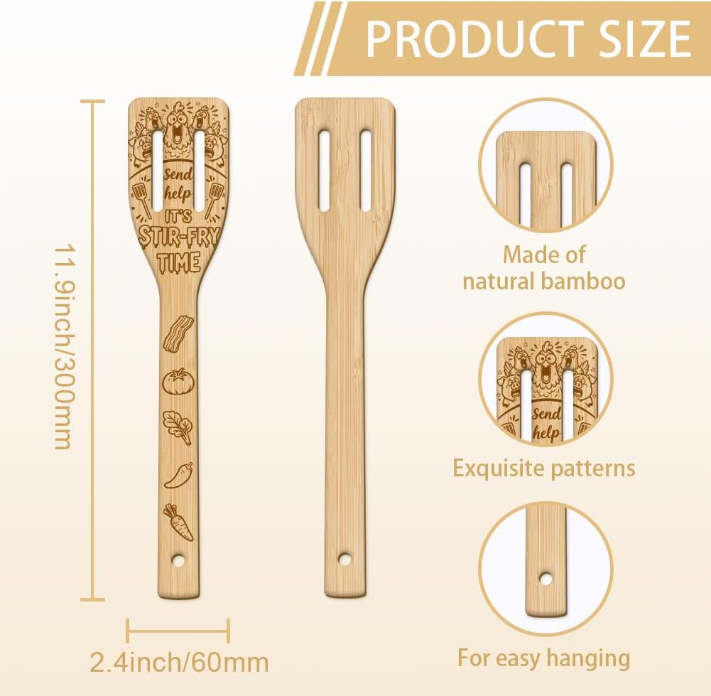 Set 6 cucharas madera animales granja utensilios cocina