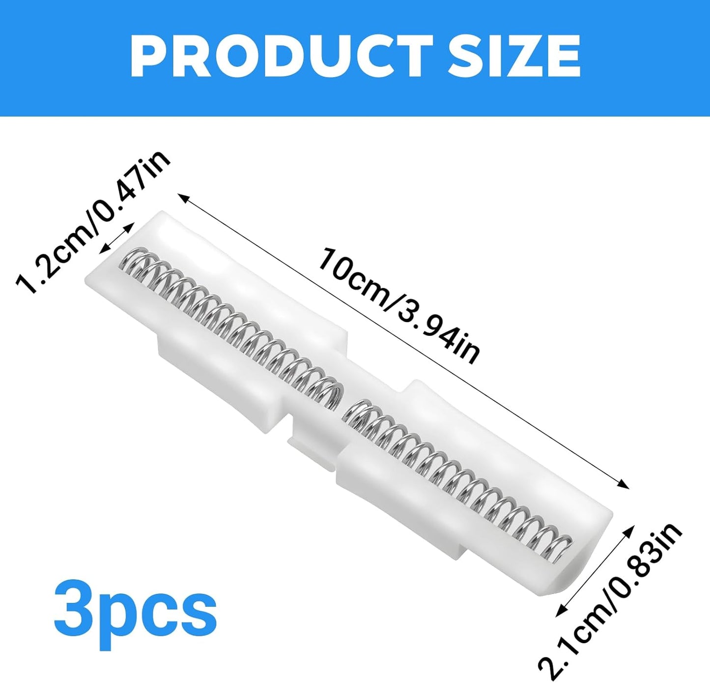 3 Rieles deslizantes puerta plegable PET blanco