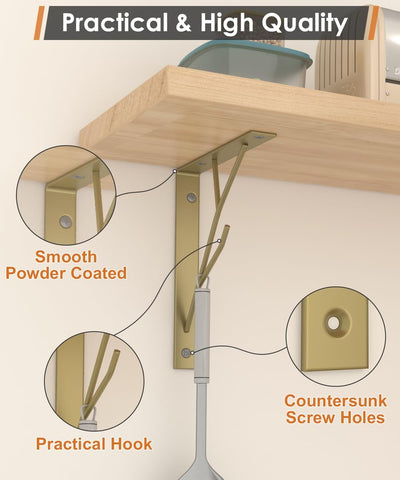 Soportes decorativos 8pulg estantes flotantes metal