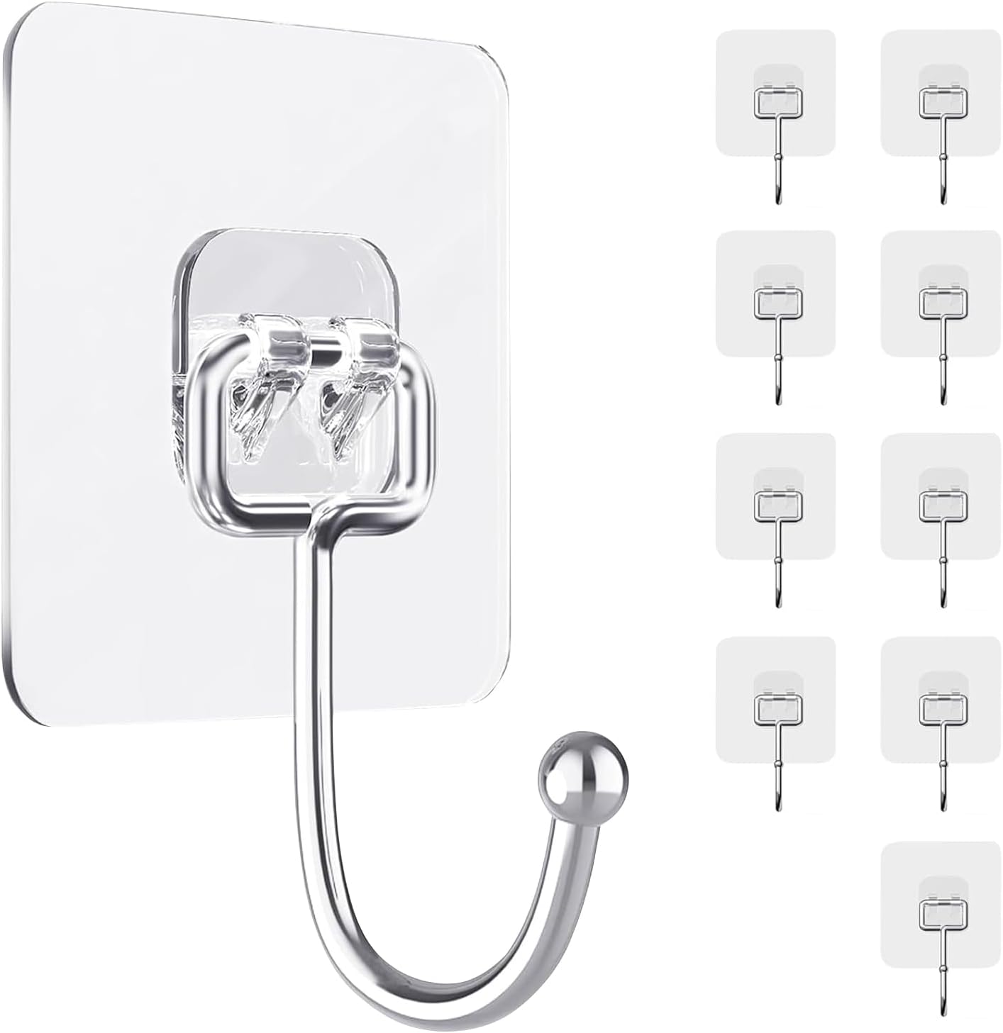 Ganchos adhesivos resistentes para pared cocina baño