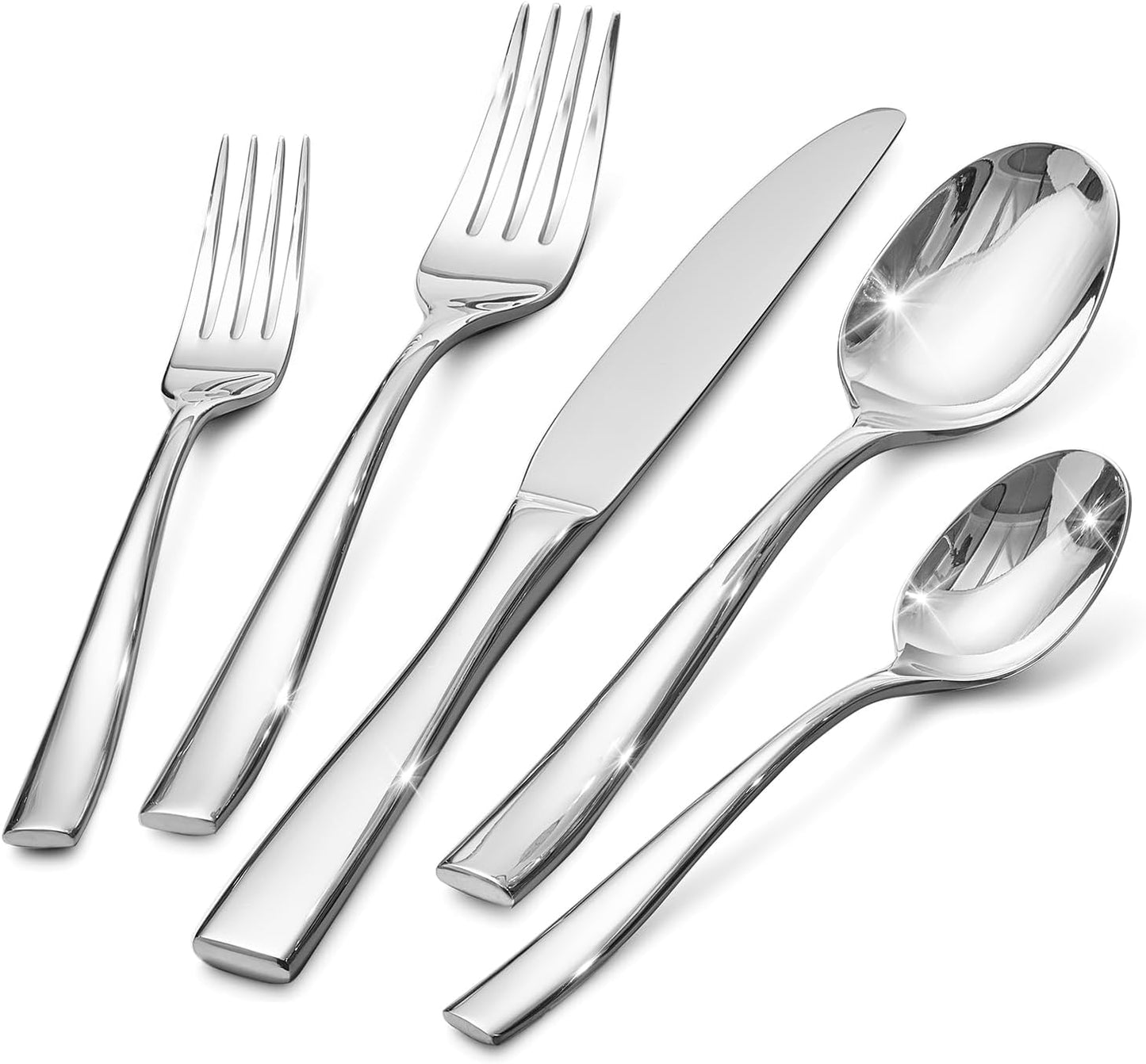 Set 30 Pzas Cubiertos Acero Inox 18/10 para Hogar Boda