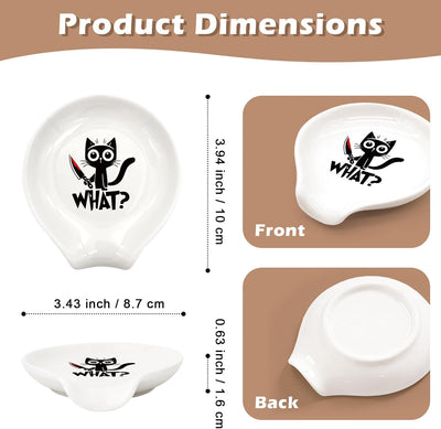 Soporte para cuchara de café de cerámica lindo regalo para amantes de gatos