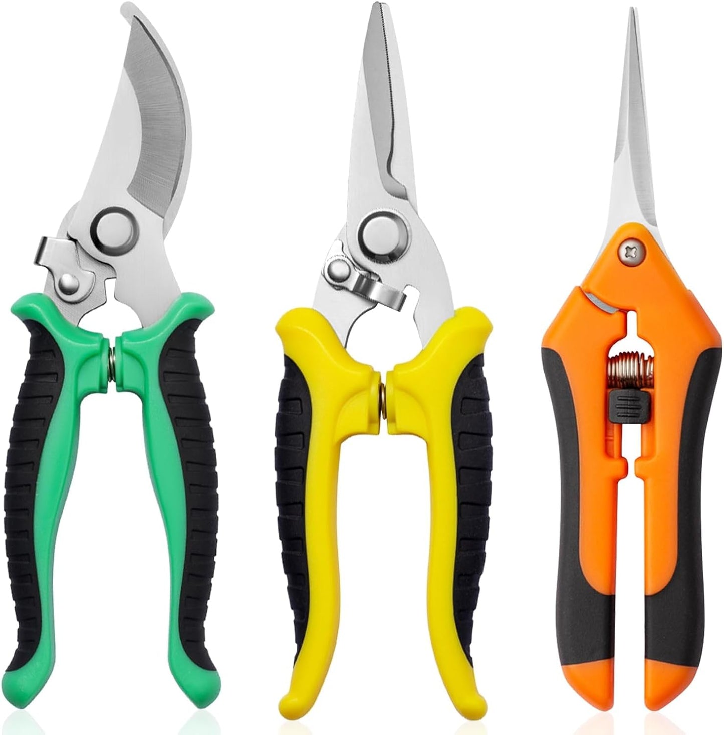 Tijeras de podar acero inox set 3