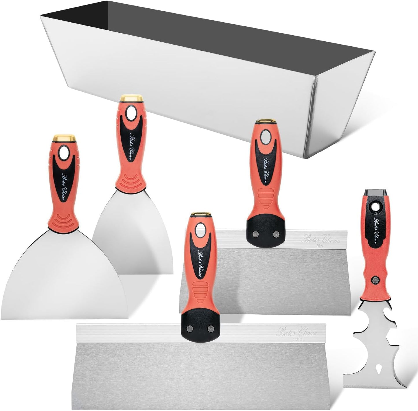 Set 6 Pzas Herramientas Yeso Acero Inox Pulgadas