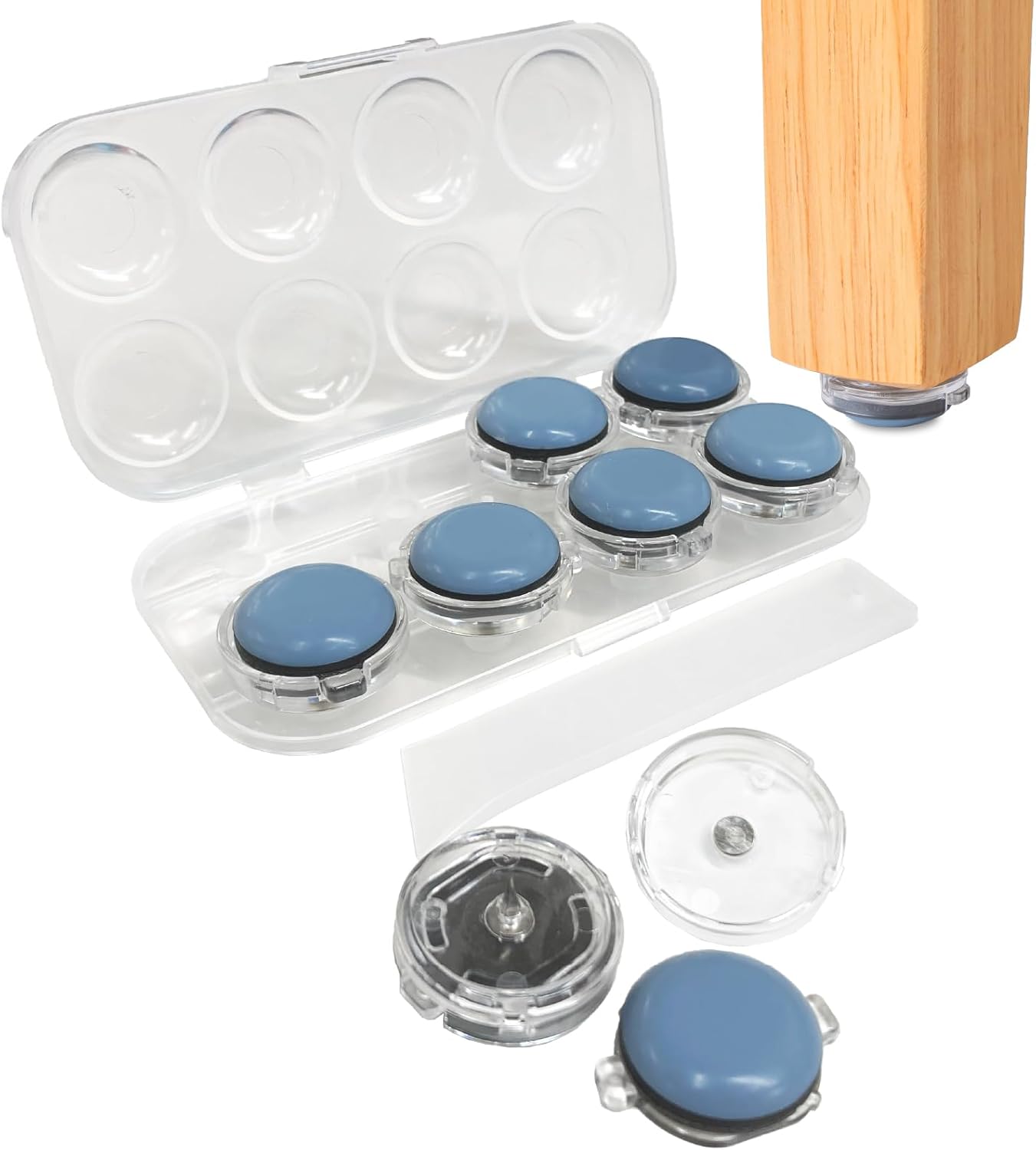 Almohadillas para muebles madera dura 8 pzas revestimiento PTFE