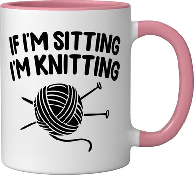 Taza cerámica humorística para tejedor Funny Knitter
