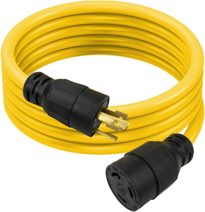 Cable extensión generador 30A 10ft 3 clavijas RV negro