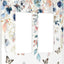 Cubierta interruptor luz floral acuarela azul placa pared doble