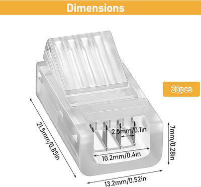 Conectores LED 4pines 0.394pulg RGB impermeables para tira