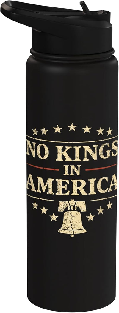 Botella de agua acero inoxidable vintage sin BPA con mensaje patriótico