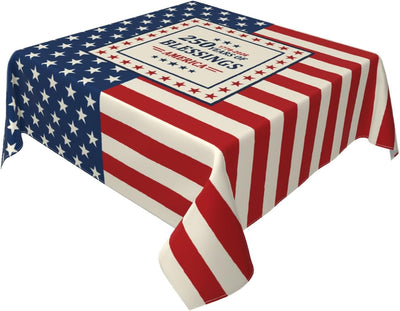 Mantel Estrella Bandera EE.UU. 52x52 pulg 1776-2026 lavable