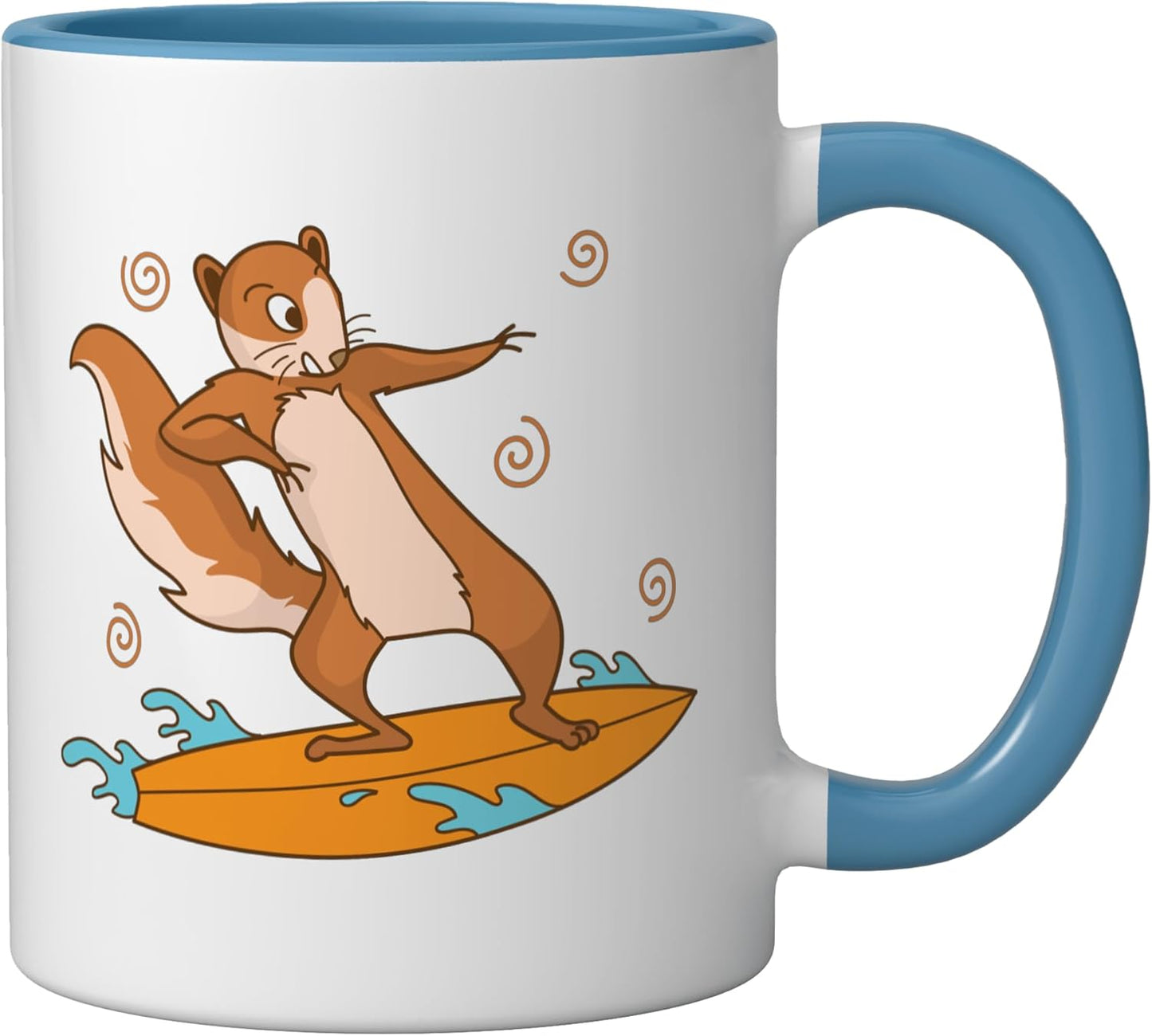 Taza Cerámica para Ratas de Árbol Azul/Blanco