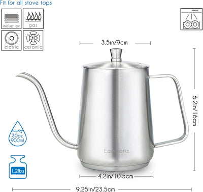 Tetera Pour Over 30oz y Molino Cafetera