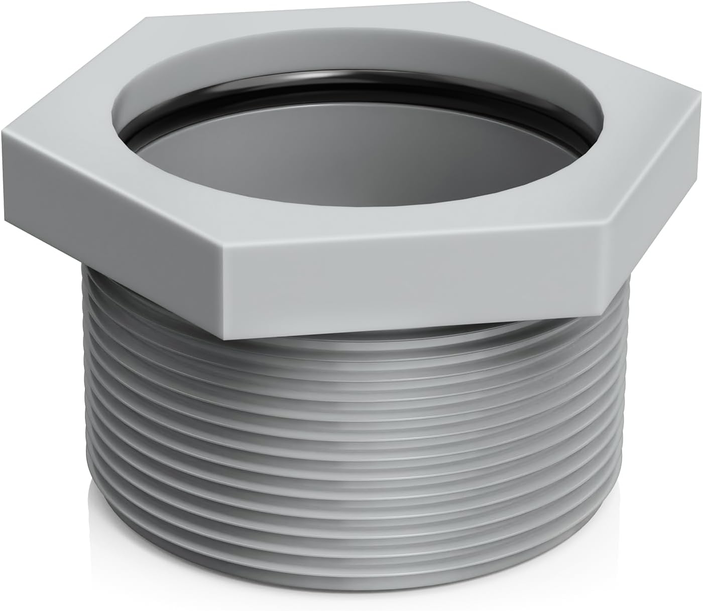 Adaptador roscado 2pulg junta goma para desagües ducha