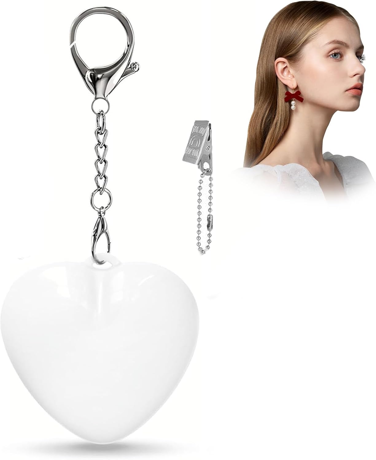 Luz corazón para bolso con sensor táctil recargable mujer