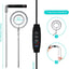Luces cultivo LED USB ajustables 3/9/12h blanco cálido 2 cabezas