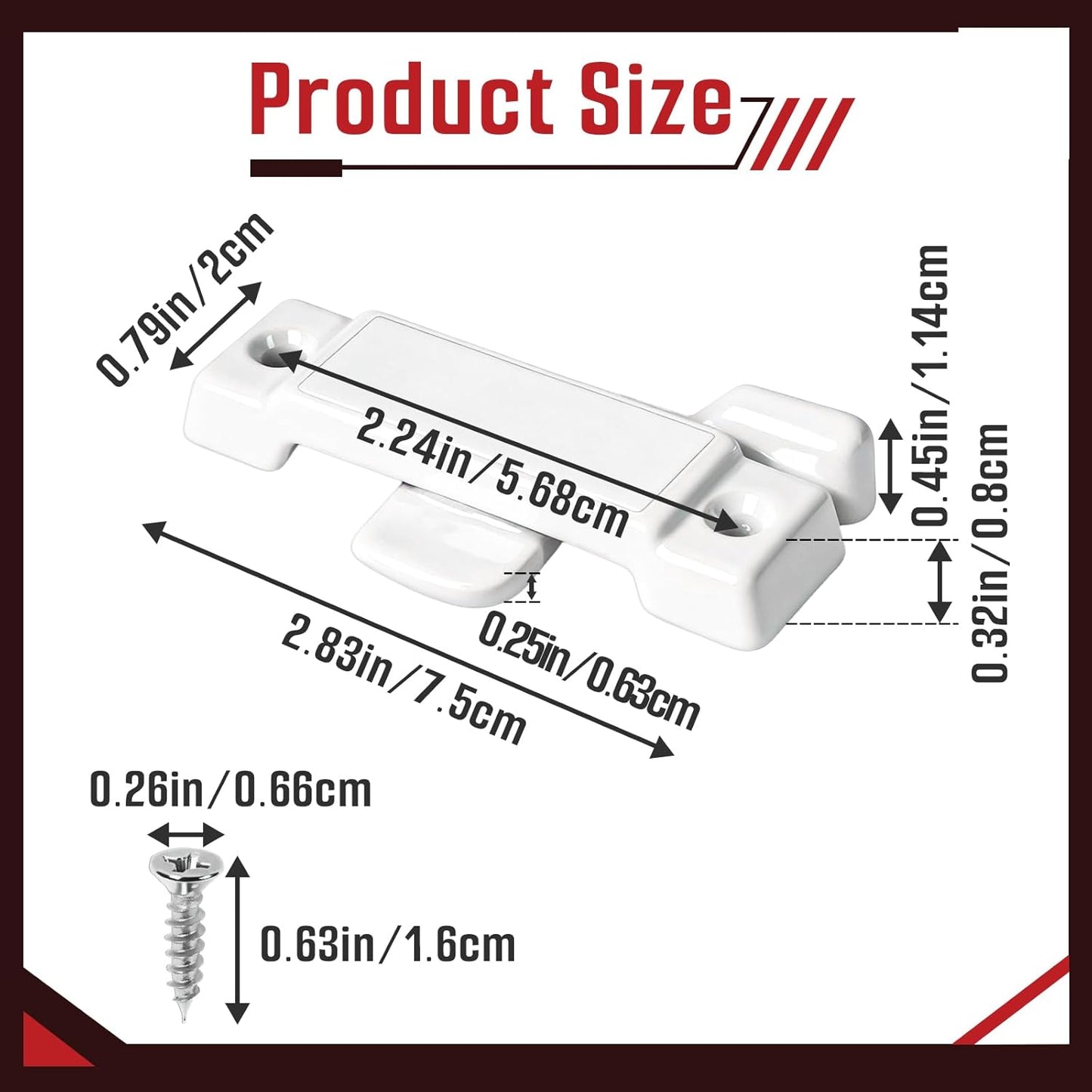 10 Set Bloqueo Banda Comp Prime-Line 2-1/4pulg Ventanas Corredizas