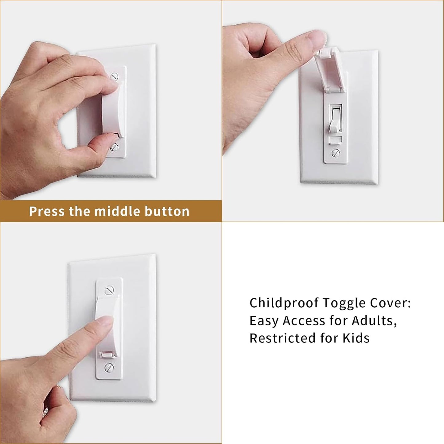 Protector interruptor a prueba de niños set 2 para palanca