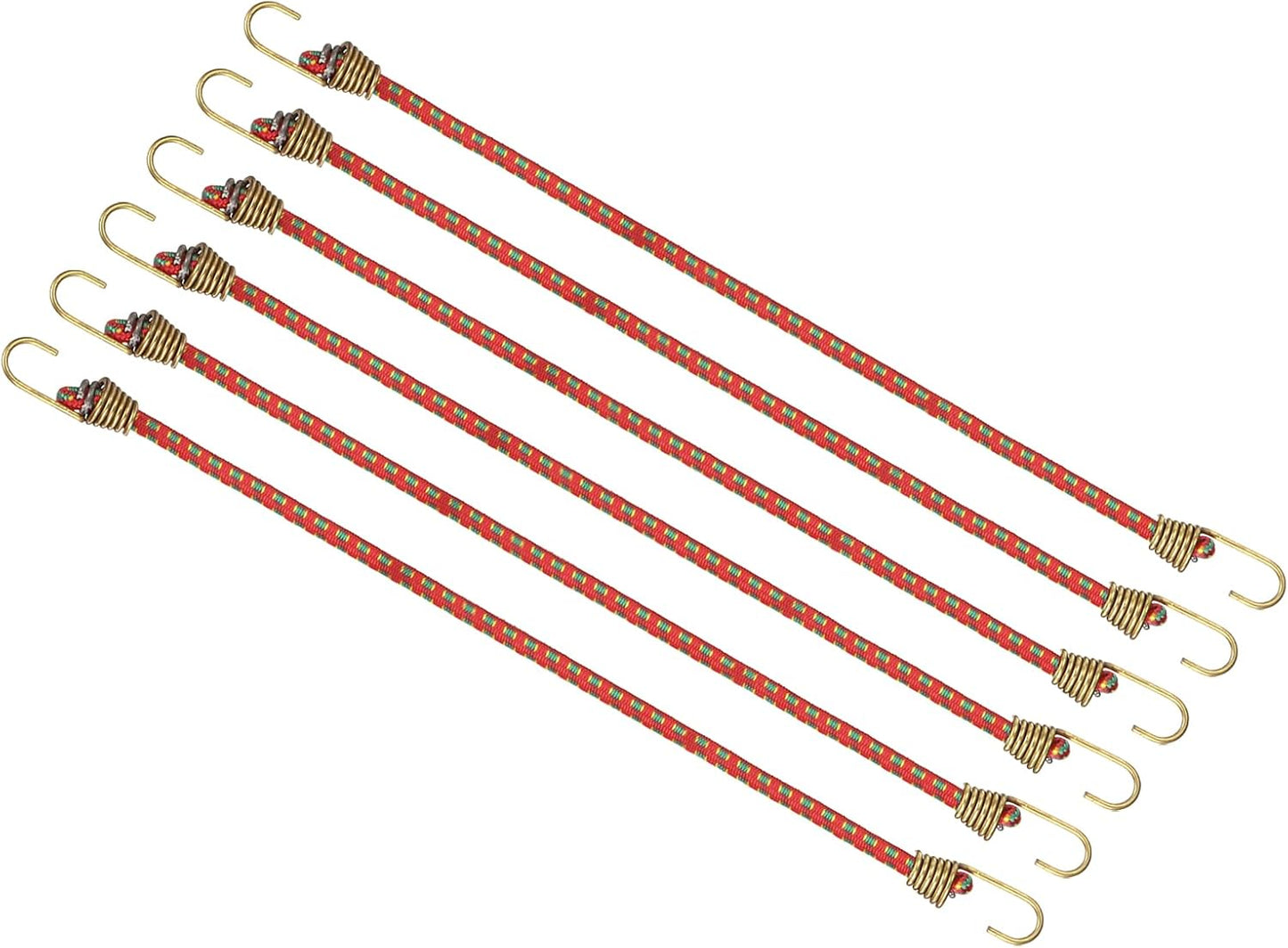 Cuerdas elásticas con ganchos 10pulg naranja set 6