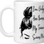 Taza de cerámica para gimnasio blanca I'm Only Here Because My Trainer Scares Me