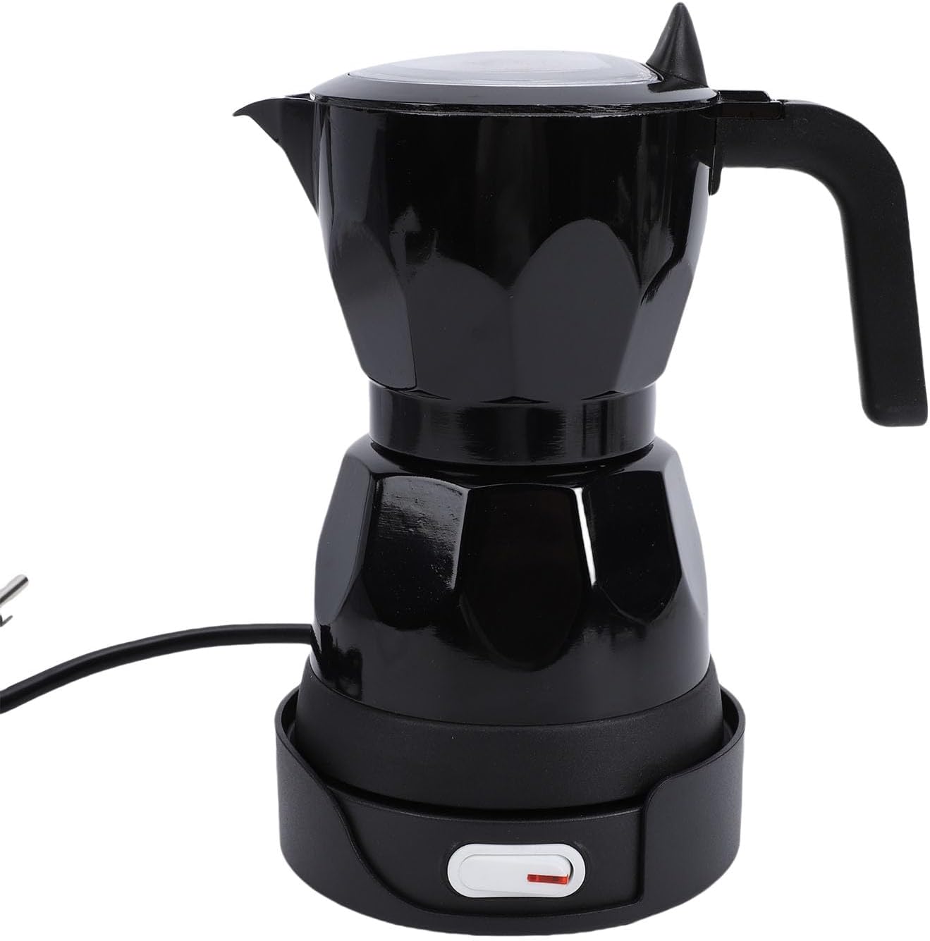 Cafetera eléctrica moka 3 tazas aluminio negro